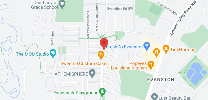 map of 46 EVANSPARK Road NW